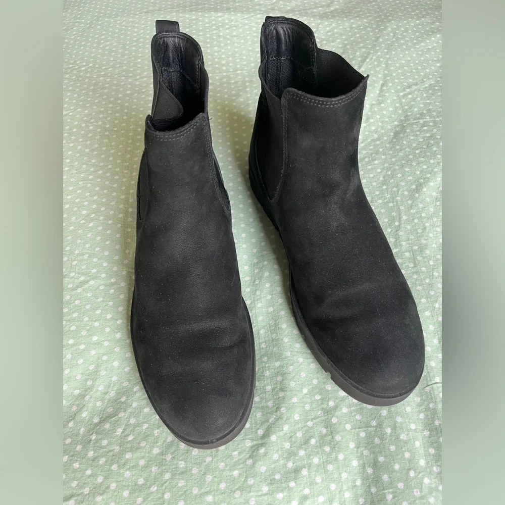 Ecco Black Suede Chelsea Boots, 42 - Picture 2 of 7